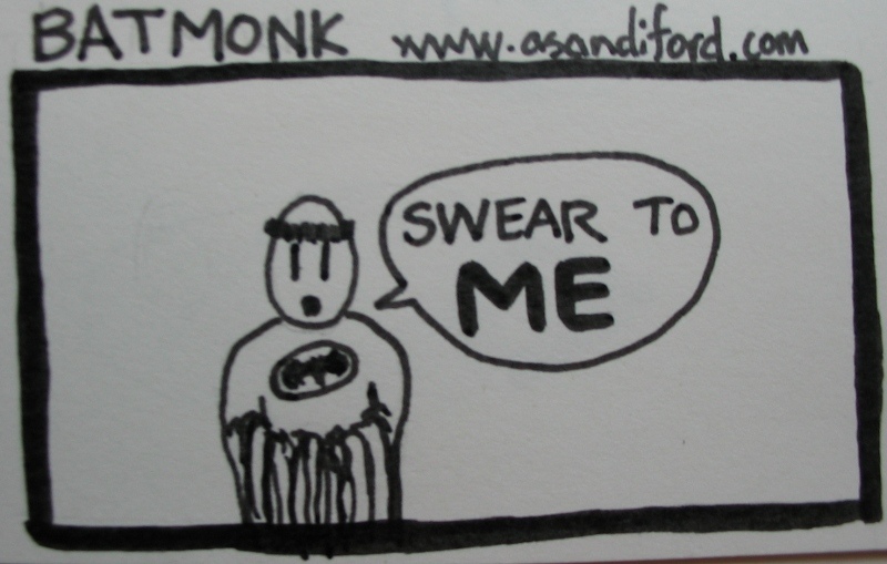he's not holding an octopus, i just am not really up on how monk robes are meant to drape over arms.