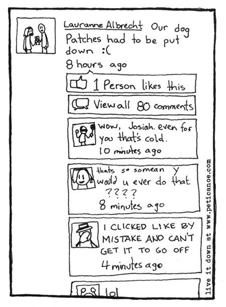 nearly did this on somebody announcing a funeral a couple years ago