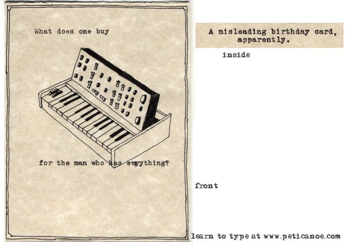 if i had a minimoog i would probably just keep it, frankly