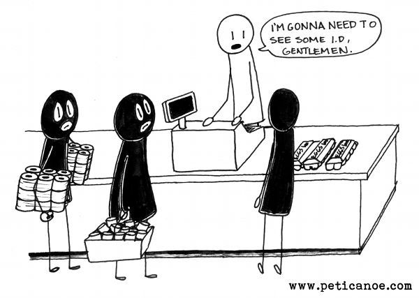 i figured national balaclava day would make this a lot less hassle but apparently this guy's never heard of it