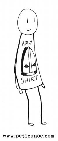 on the back it says 'this shirt will make you popeular'