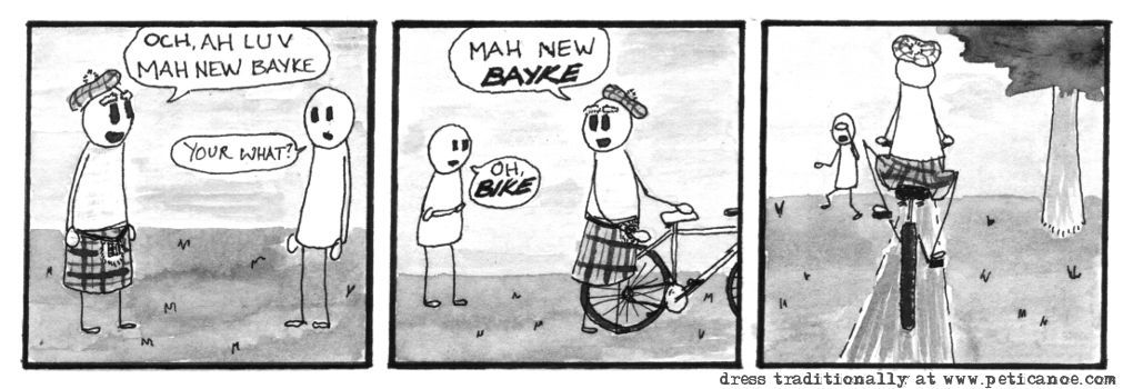 i didnae buy a laydies' bayke for ah ahm ALL MAAAAHN