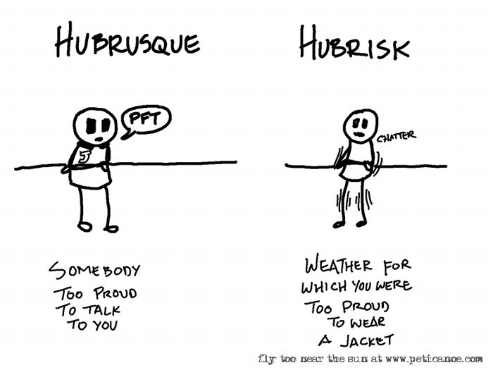 Neologism Friday: Hubrusque And Hubrisk